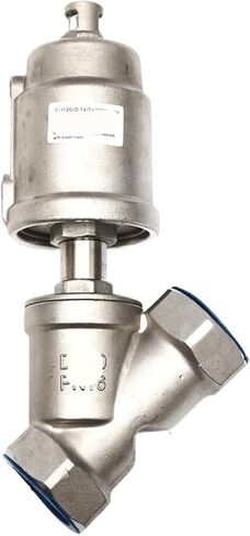 1-1/2 "صمام مقعد زاوية ملولب هوائي من الفولاذ المقاوم للصدأ على شكل حرف Y صمام مقعد زاوية ملولب لدرجة حرارة عالية بالبخار (عمل مزدوج) in Kuwait