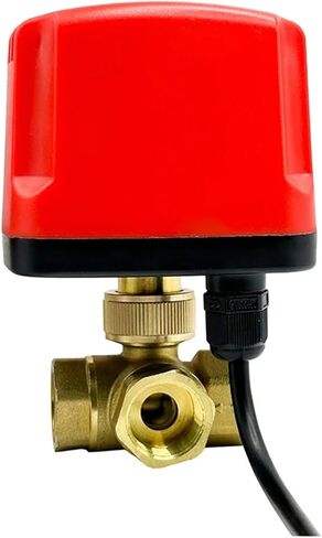 1/2 "صمام كروي مقاوم للماء ثلاثي الاتجاهات، صمام كروي نحاسي، ثلاثة أسلاك أو سلكين (T Type_220VAC_CR02) in Kuwait