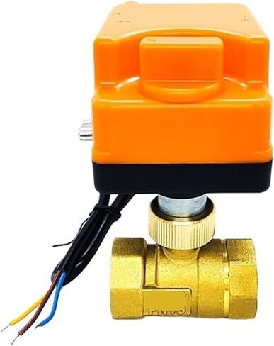 3/4 "صمام كروي نحاسي صمام كروي 3 خط 2 طريقة صمام كروي للتحكم مع مفتاح يدوي (220VAC) in Kuwait