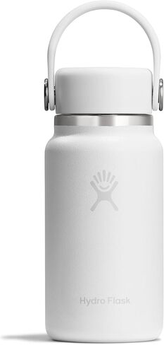 Hydro Flask Micro Bottle - Insulated Mini Leak Proof Flask for Purse or Pocket in 6.7 Oz Tonal White in Saudi Arabia
