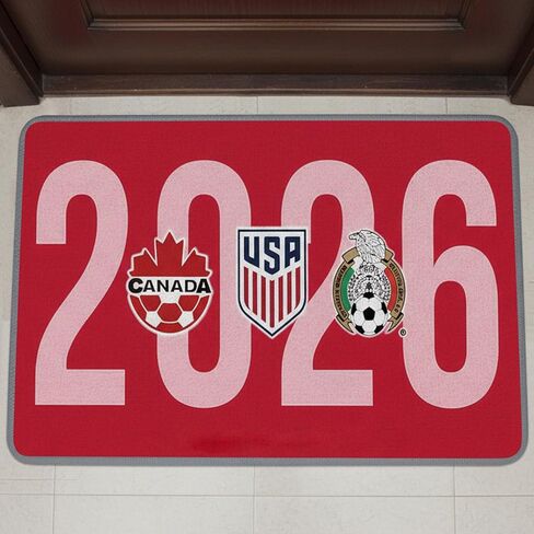World Cup Soccer Rug 2026 Soccer Gifts World Cup Merchandise Soccer Ball Rugs Football Room Decor for Boys Front Door Rug Crystal Velvet Rug 16x24 Inch Door Mats for Entrance Kitchen Bedroom in Kuwait