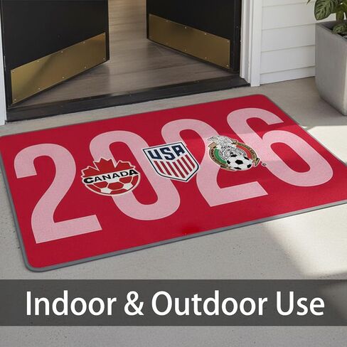 World Cup Soccer Rug 2026 Soccer Gifts World Cup Merchandise Soccer Ball Rugs Football Room Decor for Boys Front Door Rug Crystal Velvet Rug 16x24 Inch Door Mats for Entrance Kitchen Bedroom in Kuwait