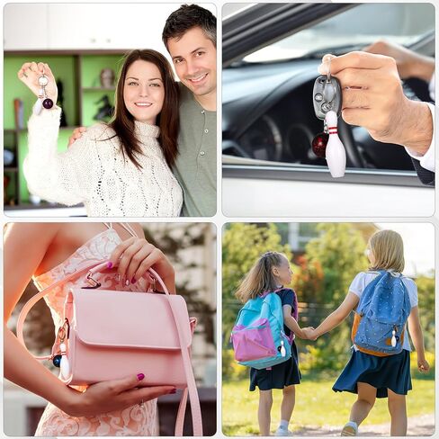 Angoily Bowling Party Favors 10pcs Mini Bowling Pin Keychain مجموعة قلادة صغيرة كرة البولينج كيرينغ للرياضة عيد ميلاد فريق ألعاب تذكارية حقيبة ديكور سلاسل مفاتيح واقعية ألوان متنوعة in Saudi Arabia