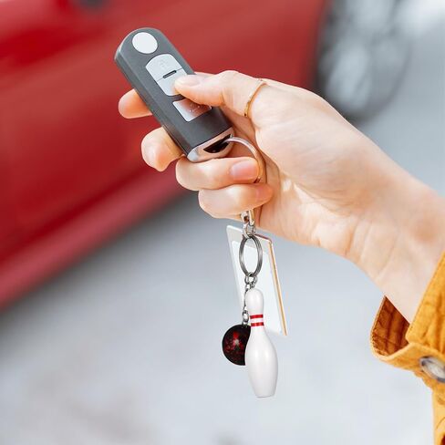 Angoily Bowling Party Favors 10pcs Mini Bowling Pin Keychain مجموعة قلادة صغيرة كرة البولينج كيرينغ للرياضة عيد ميلاد فريق ألعاب تذكارية حقيبة ديكور سلاسل مفاتيح واقعية ألوان متنوعة in Saudi Arabia