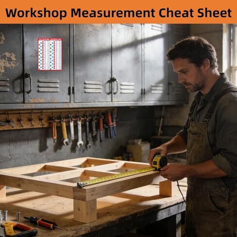 جزء من عشري إلى ملليمتر (مم) ملصق مغناطيسي لمخطط التحويل، دليل مرجعي سريع مغناطيسي إمبراطوري إلى متري، مخطط بوصة إلى مم، مغناطيس صندوق أدوات 6 × 8 بوصة للتصنيع والإصلاح والأعمال الخشبية in Kuwait