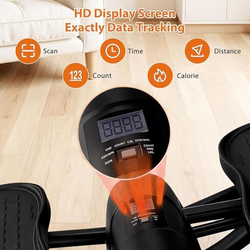 جهاز Rock Fitness Stepper للتمرين في المنزل، 2026 جهاز Rock Stepper 2.0 الجديد على شكل حرف U مع شاشة رقمية، سعة 330 رطل، آلة تمرين للساقين والأرداف، جهاز ستيبر جانبي مدمج للمنزل in Kuwait