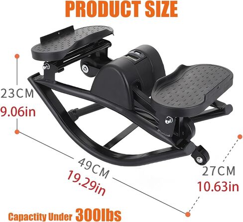 جهاز Rock Fitness Stepper للتمرين في المنزل، 2026 جهاز Rock Stepper 2.0 الجديد على شكل حرف U مع شاشة رقمية، سعة 330 رطل، آلة تمرين للساقين والأرداف، جهاز ستيبر جانبي مدمج للمنزل in Kuwait