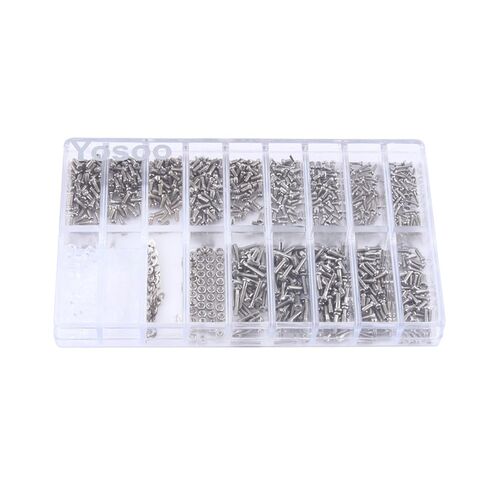 1000pcs Screws for Eyeglass Screws, Stainless Steel Sunglasses Repair Kit Micro Nuts Assortment for Spectacles Watch Sunglasses Repair in Saudi Arabia