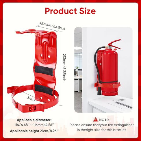 4Pack 5LB Fire Extinguisher Mount,Red Fire Extinguisher Bracket for Vehicle,Car, Boat, Truck,Home,Fire Extinguisher Holder Wall Mount in Kuwait