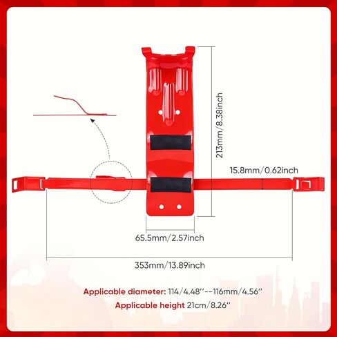4Pack 5LB Fire Extinguisher Mount,Red Fire Extinguisher Bracket for Vehicle,Car, Boat, Truck,Home,Fire Extinguisher Holder Wall Mount in Kuwait