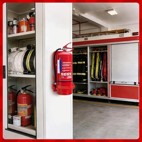 4Pack 5LB Fire Extinguisher Mount,Red Fire Extinguisher Bracket for Vehicle,Car, Boat, Truck,Home,Fire Extinguisher Holder Wall Mount in Kuwait