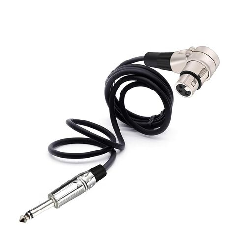 3pins XLR Connector Head 90 Degree Right Angle Female Micphone Plug Audio Cable Curved Multi-Directional Connector Cable 1Pcs(Black Red,10m) in Saudi Arabia
