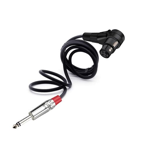 3 دبابيس XLR موصل رئيس 90 درجة الزاوية اليمنى أنثى ميكروفون التوصيل كابل الصوت منحني متعدد الاتجاهات كابل موصل 1 قطعة (أسود أحمر، 10 متر) in Kuwait