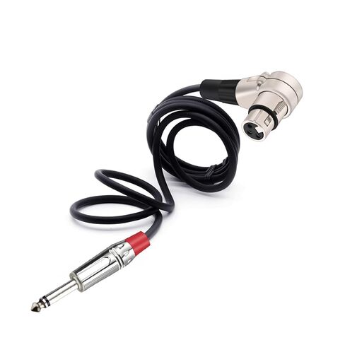 3pins XLR Connector Head 90 Degree Right Angle Female Micphone Plug Audio Cable Curved Multi-Directional Connector Cable 1Pcs(Black Red,10m) in Saudi Arabia