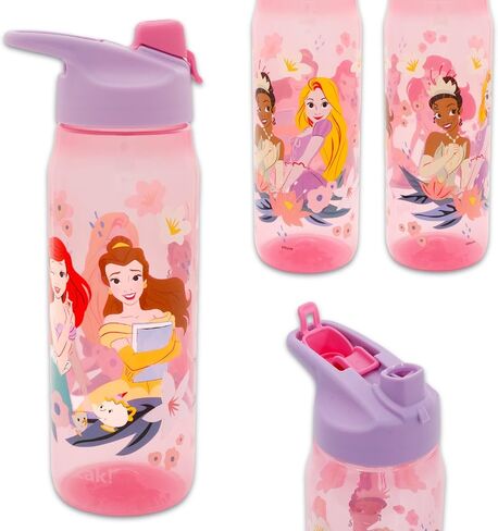 Disney Princess Water Bottle Bundle - School Supplies Set with 20 Oz Drinking Cup Featuring Ariel, Belle, Rapunzel Plus Stickers, More Princess Reusable Water Bottle Set in Saudi Arabia