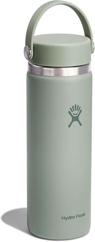 Hydro Flask Water Bottle - Insulated Stainless Steel - Wide Mouth Flex Lid, Non Spill, Leakproof and Refillable in 20 Oz Agave Green in Saudi Arabia