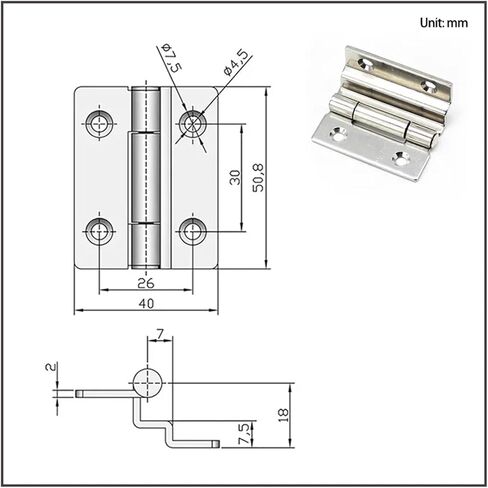 مفصلة من الفولاذ المقاوم للصدأ منحنية بزاوية قائمة قطعة واحدة in Kuwait
