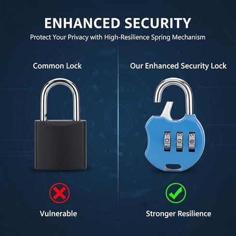 10 قطع قفل مجمع، مجموعات من 3 أرقام، قفل كومبو قابل لإعادة الضبط، أقفال تشفير آمنة، قفل مقاوم للماء في الهواء الطلق، مجموعة صغيرة قابلة لإعادة الضبط in Kuwait