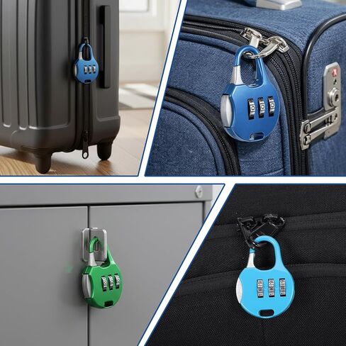 10 قطع قفل مجمع، مجموعات من 3 أرقام، قفل كومبو قابل لإعادة الضبط، أقفال تشفير آمنة، قفل مقاوم للماء في الهواء الطلق، مجموعة صغيرة قابلة لإعادة الضبط in Kuwait