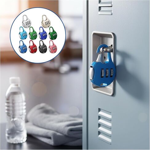 10 قطع قفل مجمع، مجموعات من 3 أرقام، قفل كومبو قابل لإعادة الضبط، أقفال تشفير آمنة، قفل مقاوم للماء في الهواء الطلق، مجموعة صغيرة قابلة لإعادة الضبط in Kuwait