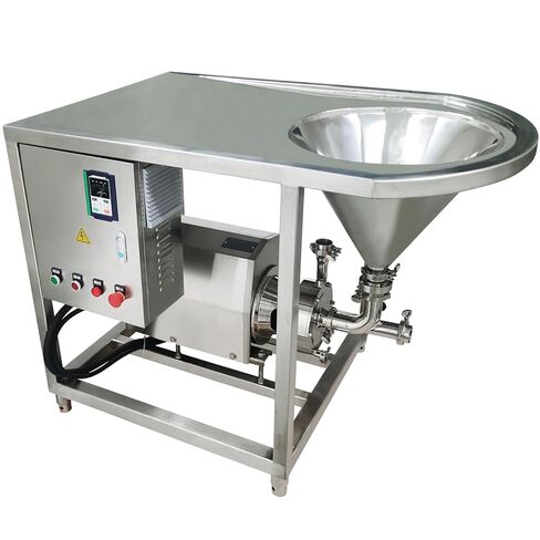 مضخة استحلاب عالية القص INTSUPERMAI 220 فولت، مستحلب الخالط من الفولاذ المقاوم للصدأ، خلاط تشتيت عالي القص 4 كيلو وات، مضخة مستحلب مع حامل قمع 3400 دورة في الدقيقة 0-4 طن/ساعة لخلط استحلاب التشتت in Kuwait