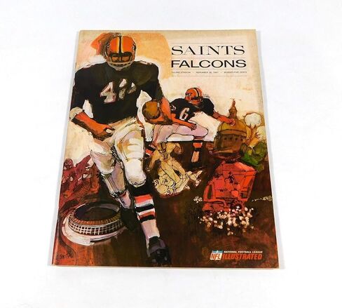 1967 Atlanta Falcons at New Orleans Saints NFL Football Program 11-26-67 - NFL Programs in Saudi Arabia