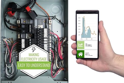 Eyedro Home Energy Monitor – Real-Time Electricity Usage Monitor with Solar Net Metering – Whole House Power Consumption Monitor – WiFi/Ethernet Smart Energy Meter with Reports & History, 2 Sensors in Kuwait
