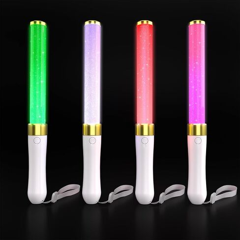 عبوتان من أعواد إضاءة LED - 15 لونًا من العصي المتوهجة القابلة لإعادة الاستخدام، لوازم الحفلات المتوهجة لحفلات الزفاف، وأعياد الميلاد، والحفلات الموسيقية، والهالوين، والكريسماس، ورأس السنة، مع بطارية AAA in Kuwait