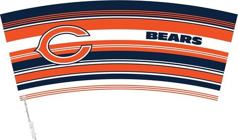 Tervis NFL Chicago Bears - خطوط Hype مصنوعة في الولايات المتحدة الأمريكية، كوب سفر معزول بجدار مزدوج يحافظ على المشروبات باردة وساخنة، 16oz، كلاسيكي in Saudi Arabia