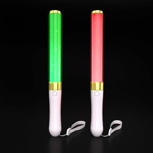 عبوتان من أعواد إضاءة LED - 15 لونًا من العصي المتوهجة القابلة لإعادة الاستخدام، لوازم الحفلات المتوهجة لحفلات الزفاف، وأعياد الميلاد، والحفلات الموسيقية، والهالوين، والكريسماس، ورأس السنة، مع بطارية AAA in Kuwait