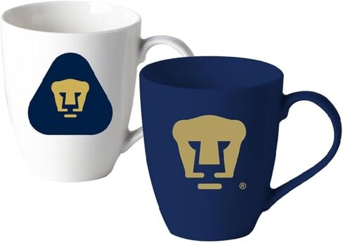 Simran International Pumas UNAM de La Liga MX 2-Pack Tapered Coffee Mug Set with Team Logo, 20 oz in Kuwait