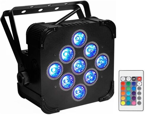 Rockville Best PAR 60 60W Rechargeable Par Can Wash Light, 2.4GHz Wireless DMX, RGBWA+UV, 13,200 mAh Battery, Compact, for DJs and Events in Saudi Arabia