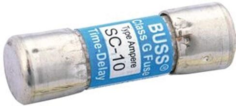 Bussmann SC-10، 10 أمبير (10 أمبير) أنبوب ميلامين فئة G للتأخير الزمني، 600 فولت UL مُدرج من قبل Bussmann in Saudi Arabia