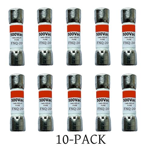 10 عبوات جديدة FNQ-20 FNQ-20A FNQ 20A 500Vac صمامات تأخير الوقت، FNQ-20A صمامات خرطوشة رفض الفئة CC الحالية in Kuwait