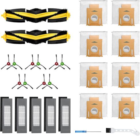 قطع غيار T8 N8 لـ ECOVACS Deebot Ozmo T8 Aivi T8+ T8 AIVI+ N8 Pro N7/N8 Pro+ 920/950 أجزاء ملحقات المكنسة الكهربائية الروبوتية، أكياس الغبار، الفرشاة الرئيسية، مرشح الفرشاة الجانبية، بديل لـ Yeedi Vac in Kuwait