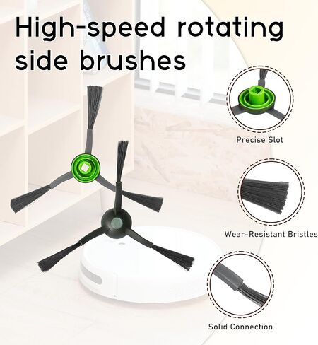 قطع غيار T8 N8 لـ ECOVACS Deebot Ozmo T8 Aivi T8+ T8 AIVI+ N8 Pro N7/N8 Pro+ 920/950 أجزاء ملحقات المكنسة الكهربائية الروبوتية، أكياس الغبار، الفرشاة الرئيسية، مرشح الفرشاة الجانبية، بديل لـ Yeedi Vac in Kuwait