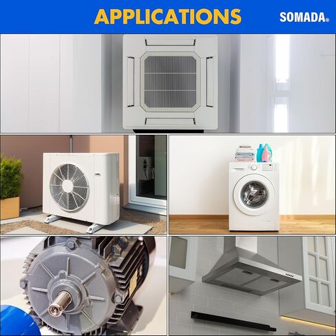 SOMADA 2 حزمة 30 5 فائق التوهج 30/5MFD 370 فولت/450 فولت مكثف تيار متردد دائري مزدوج التشغيل - مكثفات مكيف الهواء CBB65 لبدء تشغيل محرك مروحة وحدة التيار المتردد، أو المضخة الحرارية، أو المكثف المستقيم in Kuwait