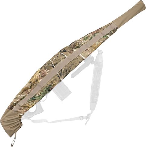 HUNTPAL 48" Water-Resistant Gun Rifle Rain Cover for Storage and Transportation, Lightweight Quick-Release Gun Sleeve Sock Soft Case with Attached Pouch, Leaf Camo in Saudi Arabia