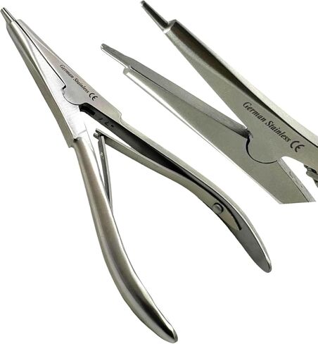 Hearing-Aid Tube Expander Plier Tool, Stainless Steel Hearing Aid Tubing Expander Earmold Tube Expander Tubing Widening Earmould Tubes for Hearing Dispenser - German Stainless Steel (1 Piece) in Saudi Arabia