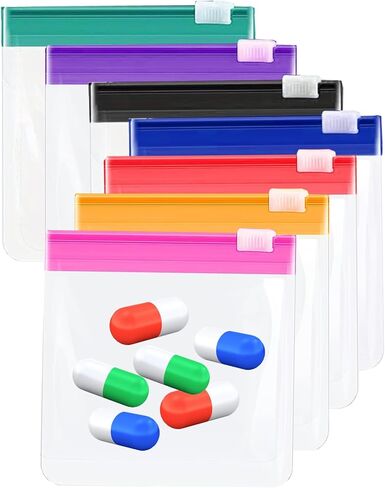 7 Pcs Pill Pouches Pill Bags for Travel Reusable Pill Pouches for Medicine(Multicolor) in Saudi Arabia