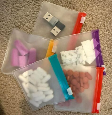 7 Pcs Pill Pouches Pill Bags for Travel Reusable Pill Pouches for Medicine(Multicolor) in Saudi Arabia