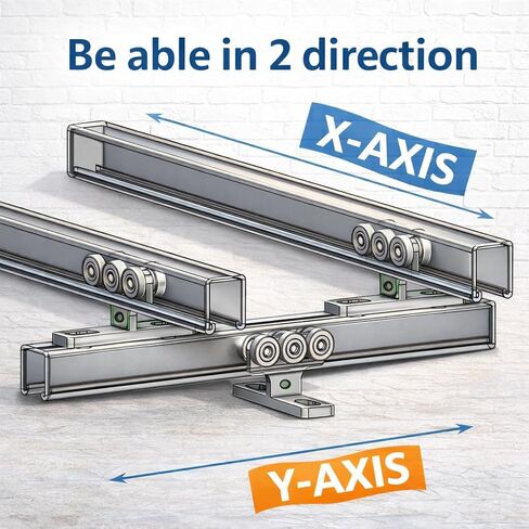 6 Wheel T Type Trolley Assembly Electric Hoist Easy Installation Roller Trolley Silent for use with 1-5/8" Wide and All 1-5/8" or Taller Strut Channel-1PACK in Kuwait