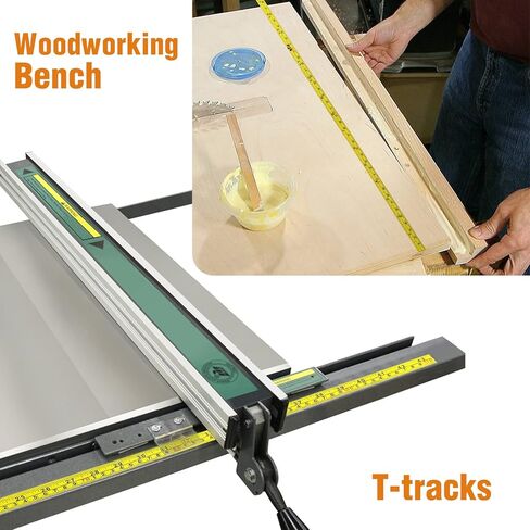 4 قطع من شريط قياس فولاذي ذاتي اللصق، مسطرة منضدة بمقياس إمبراطوري ومتري، شريط قياس لاصق من اليسار إلى اليمين مع دعم لاصق للأعمال الخشبية، منشار، طاولة صياغة، 44 بوصة، أصفر in Kuwait