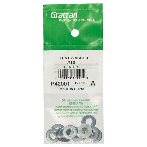 #10 SAE Flat WASHERS Low Carbon ZINC CR+3, 12 pcs, P42001 in Saudi Arabia