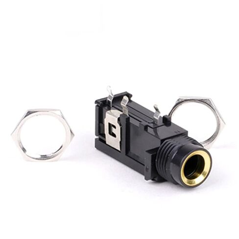 10 قطعة/الوحدة 6.35 مللي متر أحادية أنثى جاك PCB لوحة جبل ميكروفون المقبس 1/4 بوصة أحادية الهيكل موصل الصوت in Kuwait