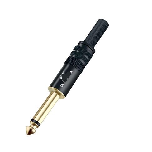 10 قطعة ستيريو 6.35 مللي متر الصوت والفيديو موصل قابس 12*1 6.3 الصوت جاك الأسود الكهربائي التوصيل ميكروفون موصل (TC082) in Kuwait