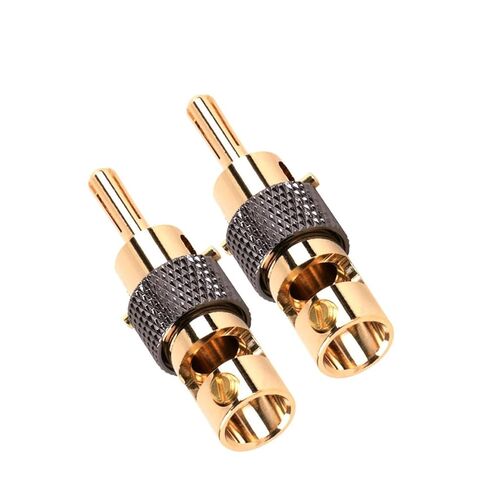 10 قطعة قابس نحاسي ذاتي القفل الصوت ذكر موصل مكبر الصوت جاك موصلات الأسلاك in Kuwait