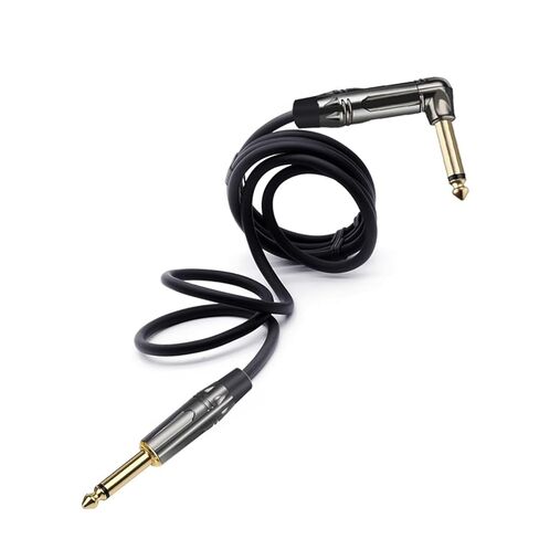 6.35 مللي متر أحادي ذكر إلى الزاوية اليمنى 6.35 مللي متر كابل ذكر فاخر جونميتال ميكروفون التوصيل مكبر الصوت موصل الجمعية 1 قطعة (أسود أسود ، 8 متر) in Kuwait