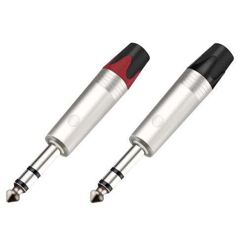 10 قطعة مقبس استريو 6.35 مللي متر موصل 1/4 بوصة 6.3 مللي متر ذكر التوصيل لحام سلك موصل ميكروفون موصل قابس (أحمر) in Kuwait