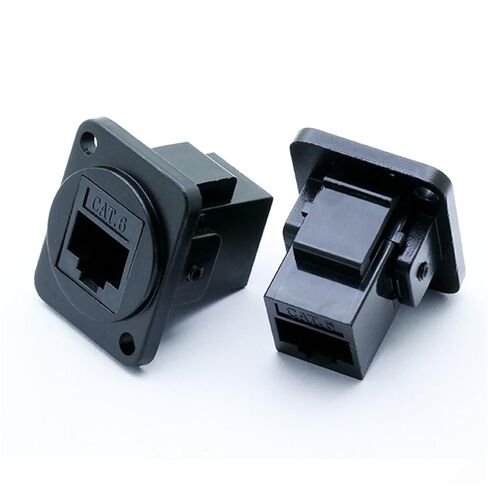 10 قطعة/الوحدة 8P8C RJ45 CAT6 لوحة مقابس جبل أنثى مهايئ الرافعة شبكة إيثرنت وحدات التوصيل تمديد واجهة موصل in Kuwait